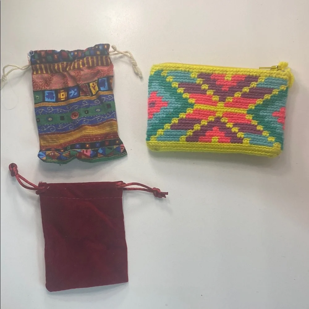 Colorful Woven Pouch Set - Picture 1 of 4